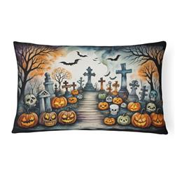 DAC2237PW1216 16 x 12 in. Unisex Day of the Dead Spooky Halloween Fabric Decorative Pillow