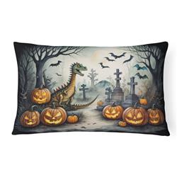16 x 12 in. Unisex Dinosaurs Spooky Halloween Fabric Decorative Pillow