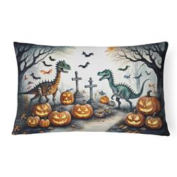 16 x 12 in. Unisex Dinosaurs Spooky Halloween Fabric Decorative Pillow