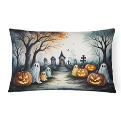 16 x 12 in. Unisex Ghosts Spooky Halloween Fabric Decorative Pillow