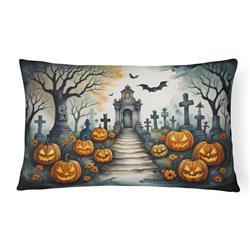 16 x 12 in. Unisex Marigold Spooky Halloween Fabric Decorative Pillow
