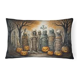16 x 12 in. Unisex Mummies Spooky Halloween Fabric Decorative Pillow