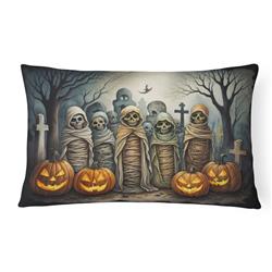 16 x 12 in. Unisex Mummies Spooky Halloween Fabric Decorative Pillow