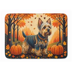 DAC1075RUG 19 x 27 in. Unisex Silky Terrier Fall Memory Foam Kitchen Mat