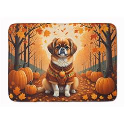 19 x 27 in. Unisex Tibetan Spaniel Fall Memory Foam Kitchen Mat