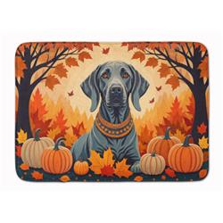 19 x 27 in. Unisex Weimaraner Fall Memory Foam Kitchen Mat