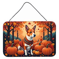 12 x 8 in. Unisex Red Basenji Fall Wall or Door Hanging Prints