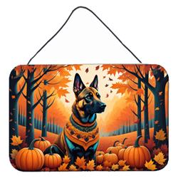 12 x 8 in. Unisex Belgian Malinois Fall Wall or Door Hanging Prints
