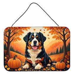 DAC1019DS812 12 x 8 in. Unisex Bernese Mountain Dog Fall Wall or Door Hanging Prints