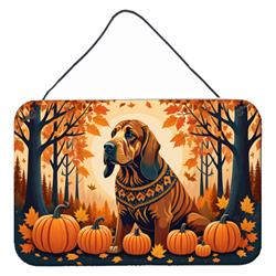 12 x 8 in. Unisex Bloodhound Fall Wall or Door Hanging Prints