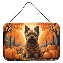 12 x 8 in. Unisex Cairn Terrier Fall Wall or Door Hanging Prints
