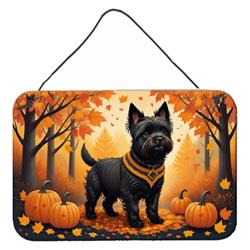 12 x 8 in. Unisex Black Cairn Terrier Fall Wall or Door Hanging Prints
