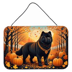 12 x 8 in. Unisex Black Chow Chow Fall Wall or Door Hanging Prints
