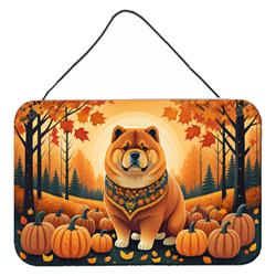 12 x 8 in. Unisex Chow Chow Fall Wall or Door Hanging Prints