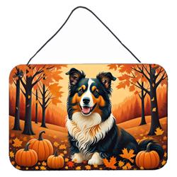 12 x 8 in. Unisex Collie Fall Wall or Door Hanging Prints
