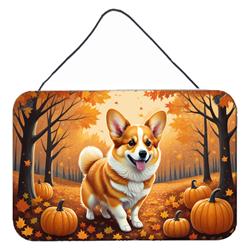 DAC1040DS812 12 x 8 in. Corgi Fall Wall or Door Hanging Prints