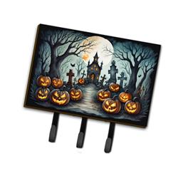 9 x 6 in. Unisex Graveyard Spooky Halloween Leash or Key Holder
