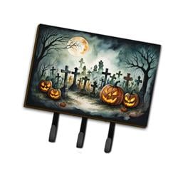 9 x 6 in. Unisex Graveyard Spooky Halloween Leash or Key Holder