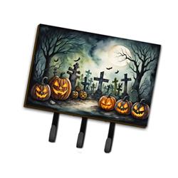 DAC2217TH68 9 x 6 in. Unisex Graveyard Spooky Halloween Leash or Key Holder