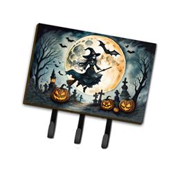 9 x 6 in. Unisex Flying Witch Spooky Halloween Leash or Key Holder