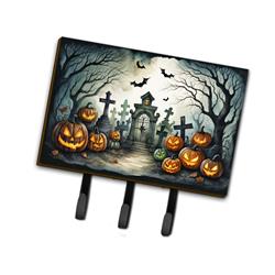 9 x 6 in. Unisex Graveyard Spooky Halloween Leash or Key Holder