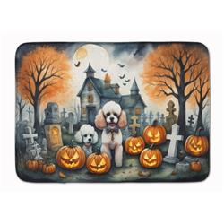 19 x 27 in. Unisex Poodle Spooky Halloween Memory Foam Kitchen Mat