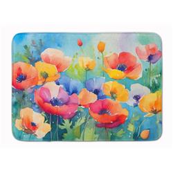 19 x 27 in. Unisex Anemones in Watercolor Memory Foam Kitchen Mat