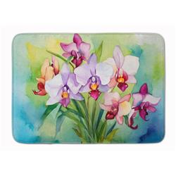 19 x 27 in. Unisex Orchids in Watercolor Memory Foam Kitchen Mat