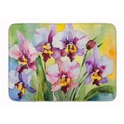19 x 27 in. Unisex Orchids in Watercolor Memory Foam Kitchen Mat