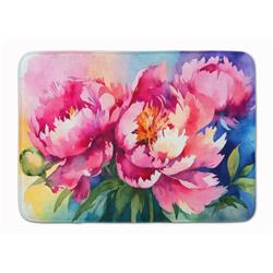 19 x 27 in. Unisex Peonies in Watercolor Memory Foam Kitchen Mat