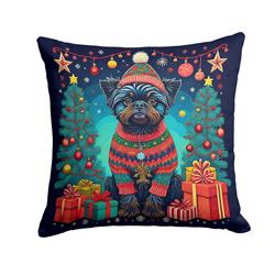 18 x 18 in. Unisex Affenpinscher Christmas Fabric Decorative Pillow