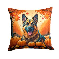 18 x 18 in. Unisex German Shepherd Fall Fabric Decorative Pillow
