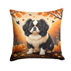 18 x 18 in. Unisex Japanese Chin Fall Fabric Decorative Pillow