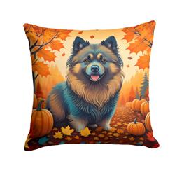 18 x 18 in. Unisex Keeshond Fall Fabric Decorative Pillow