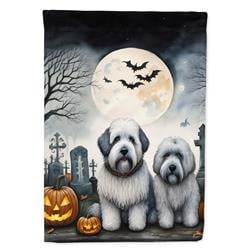DAC2071GF 15.5 x 11.25 in. Old English Sheepdog Spooky Halloween Garden Flag