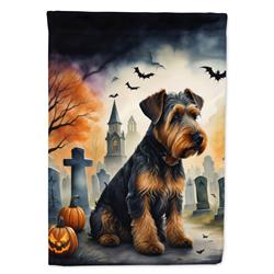 DAC2004CHF 40 x 28 in. Airedale Terrier Spooky Halloween House Flag