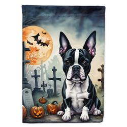 DAC2021CHF 40 x 28 in. Boston Terrier Spooky Halloween House Flag