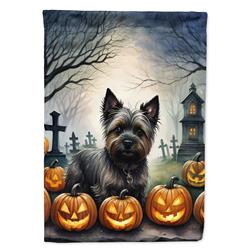 DAC2027CHF 40 x 28 in. Cairn Terrier Spooky Halloween House Flag