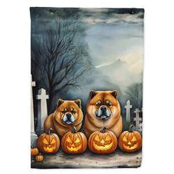 DAC2034CHF 40 x 28 in. Chow Chow Spooky Halloween House Flag