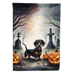 DAC2037CHF 40 x 28 in. Dachshund Spooky Halloween House Flag