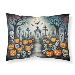 DAC2233PILLOWCASE 20.5 x 30 in. Unisex Calaveras Sugar Skulls Spooky Halloween Fabric Standard Pillowcase