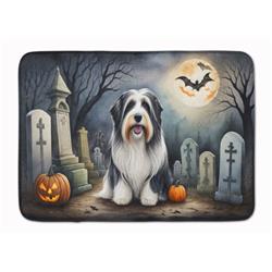 19 x 27 in. Unisex Bearded Collie Spooky Halloween Memory Foam Kitchen Mat