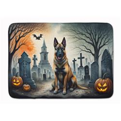 19 x 27 in. Unisex Belgian Malinois Spooky Halloween Memory Foam Kitchen Mat