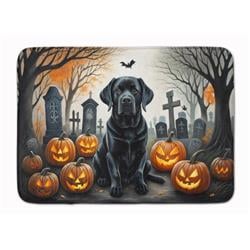 19 x 27 in. Unisex Black Labrador Retriever Spooky Halloween Memory Foam Kitchen Mat