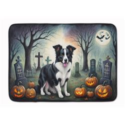 19 x 27 in. Unisex Border Collie Spooky Halloween Memory Foam Kitchen Mat