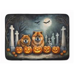 19 x 27 in. Unisex Chow Chow Spooky Halloween Memory Foam Kitchen Mat