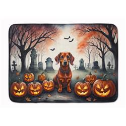 19 x 27 in. Unisex Dachshund Spooky Halloween Memory Foam Kitchen Mat