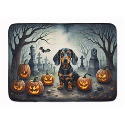 19 x 27 in. Unisex Dachshund Spooky Halloween Memory Foam Kitchen Mat