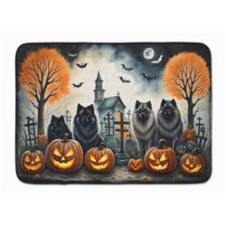 19 x 27 in. Unisex Keeshond Spooky Halloween Memory Foam Kitchen Mat