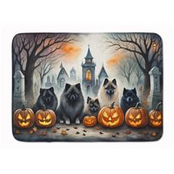 19 x 27 in. Unisex Keeshond Spooky Halloween Memory Foam Kitchen Mat